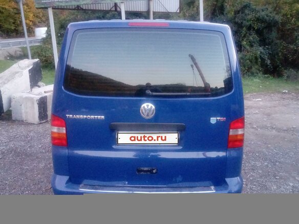 2007 Volkswagen Transporter T5, синий, 1200000 рублей - вид 3