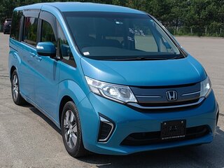 2017 Honda Stepwgn V Рестайлинг, синий, 1950000 рублей, вид 1