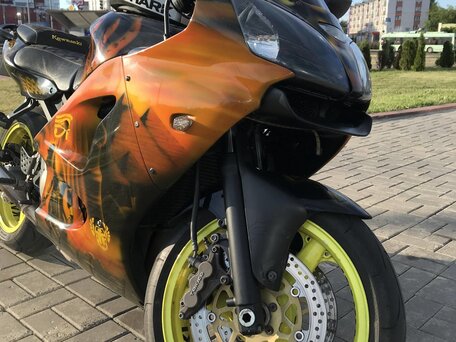 2000 Kawasaki ZX-6 Ninja, жёлтый, 244782 рублей, вид 4