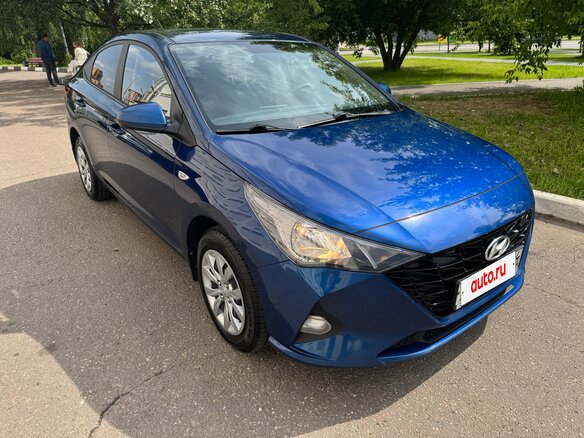 2022 Hyundai Solaris II Рестайлинг, синий, 1370000 рублей