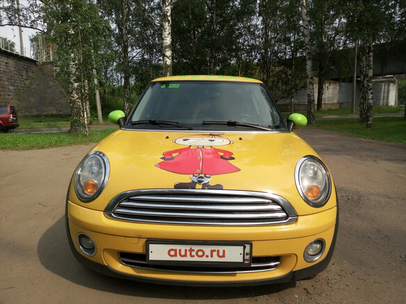 2009 Mini Hatch One II (R56), жёлтый - вид 1
