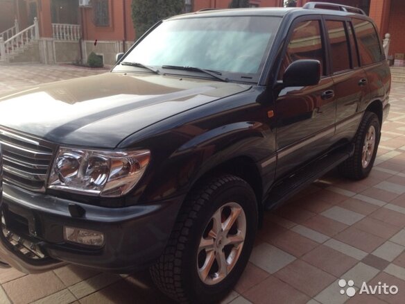 2007 Toyota Land Cruiser 100 Series Рестайлинг 2, чёрный - вид 2