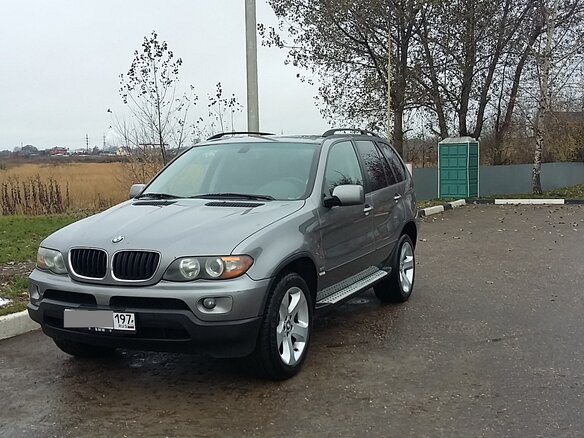 2005 BMW X5 3.0i I (E53) Рестайлинг, серый - вид 3