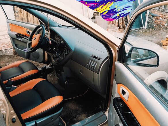 2004 Kia Carens I (RS) Рестайлинг, золотистый, 350000 рублей - вид 3