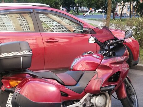 2003 Honda NT650V Deauville, красный, 260000 рублей, вид 1