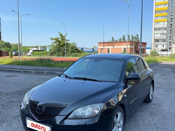 2008 Mazda 3 I (BK) Рестайлинг, чёрный, 525000 рублей - вид 1