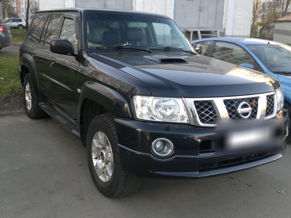 2007 Nissan Patrol V (Y61) Рестайлинг, чёрный