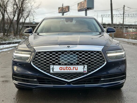 2019 Genesis G90 Limousine I Рестайлинг, синий, 5290000 рублей - вид 3