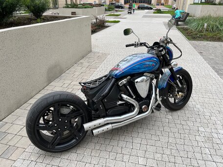 2002 Yamaha XV 1700 Warrior, фиолетовый, 850000 рублей, вид 1