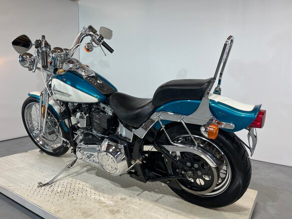 1990 Harley-Davidson Springer Softail, голубой - вид 7