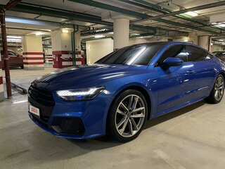 2021 Audi A7 45 TDI II (4K), синий, 7000000 рублей, вид 2