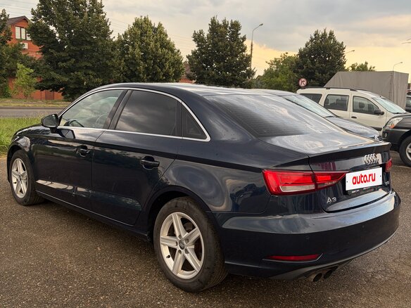 2016 Audi A3 III (8V) Рестайлинг, синий, 1350000 рублей - вид 7