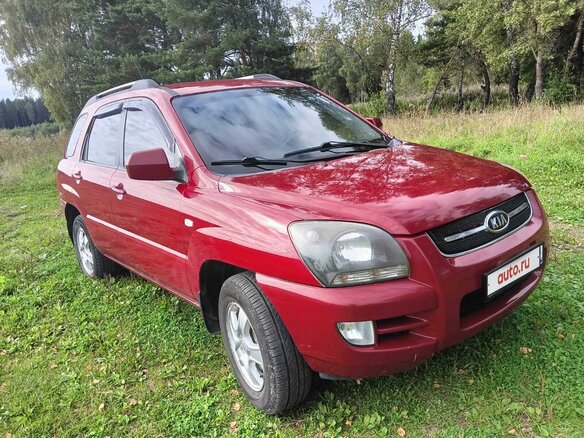 2008 Kia Sportage II, красный, 1350000 рублей - вид 1