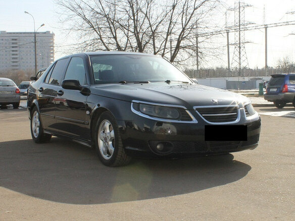 2007 Saab 9-5 I Рестайлинг 2, чёрный