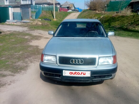 1991 Audi 100 IV (C4), серебристый, 390000 рублей - вид 1