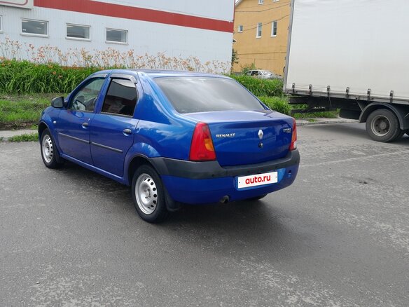 2009 Renault Logan I, синий, 360000 рублей - вид 6