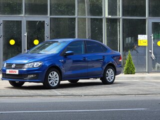2018 Volkswagen Polo V Рестайлинг, синий, 1150000 рублей, вид 1