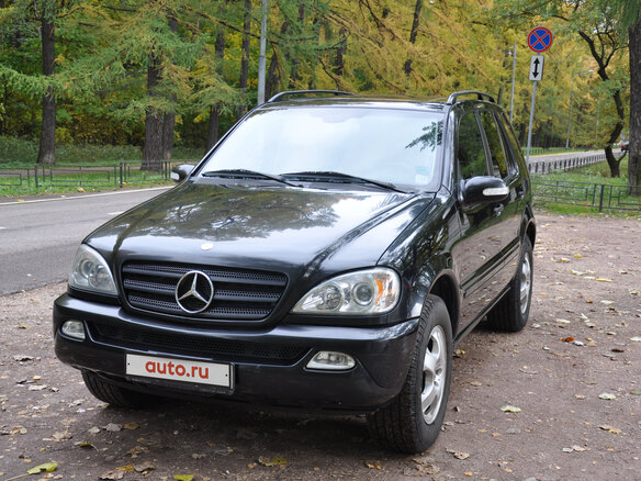 2002 Mercedes-Benz M-Класс 320 I (W163) Рестайлинг, чёрный - вид 1