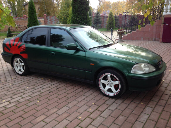 1997 Honda Civic VI, зелёный - вид 3