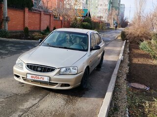 2001 Hyundai Accent ТагАЗ II, бежевый, 215000 рублей, вид 3