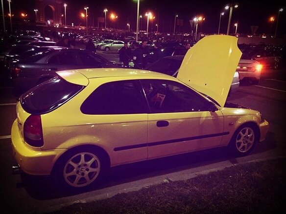 1999 Honda Civic VI, жёлтый - вид 2
