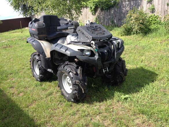 2012 Yamaha Grizzly 700, серебристый - вид 1