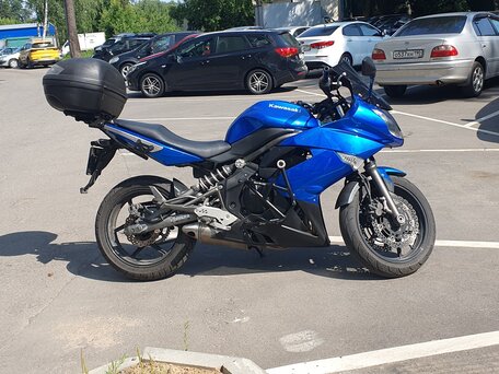 2009 Kawasaki ER-6F (Ninja 650R), синий, 400000 рублей, вид 2