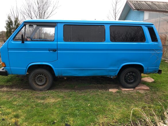 1981 Volkswagen Transporter 4-speed T3, синий - вид 1