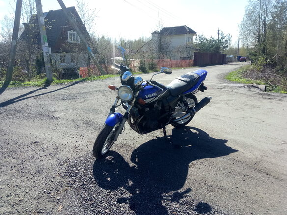 2003 Yamaha XJR400, синий - вид 1