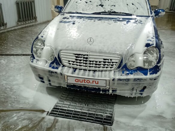 2002 Mercedes-Benz C-Класс 180 II (W203), синий, 550000 рублей - вид 5