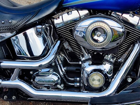 2009 Harley-Davidson Fat Boy, синий, 1150000 рублей - вид 5