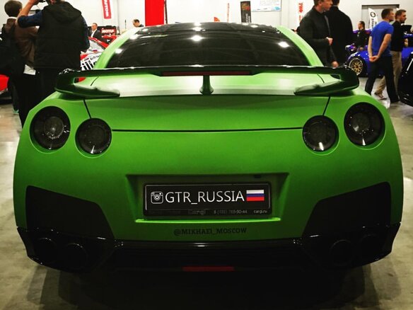 2012 Nissan GT-R I Рестайлинг 1, зелёный - вид 11