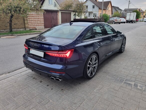 2020 Audi S6 V (C8), синий - вид 3