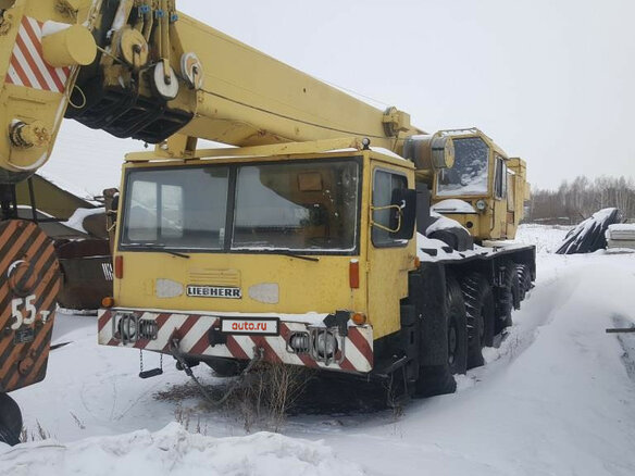 1982 Liebherr LTM краны с телескопической стрелой, жёлтый