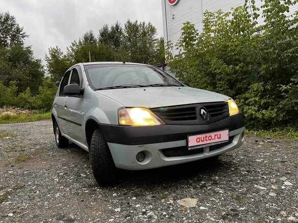 2007 Renault Logan I, серый, 350000 рублей - вид 1