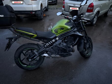 2015 Kawasaki ER-6N, зелёный, 350000 рублей, вид 2