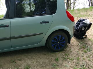 2008 Renault Scenic II Рестайлинг, синий, 500000 рублей, вид 2