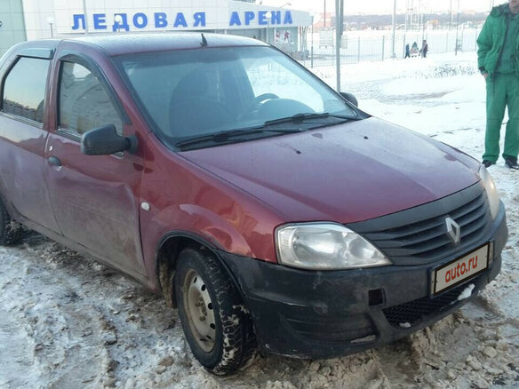 2012 Renault Logan I Рестайлинг, красный, 320000 рублей - вид 1