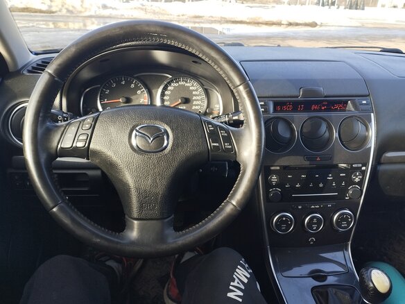 2006 Mazda 6 I (GG) Рестайлинг, чёрный, 525000 рублей