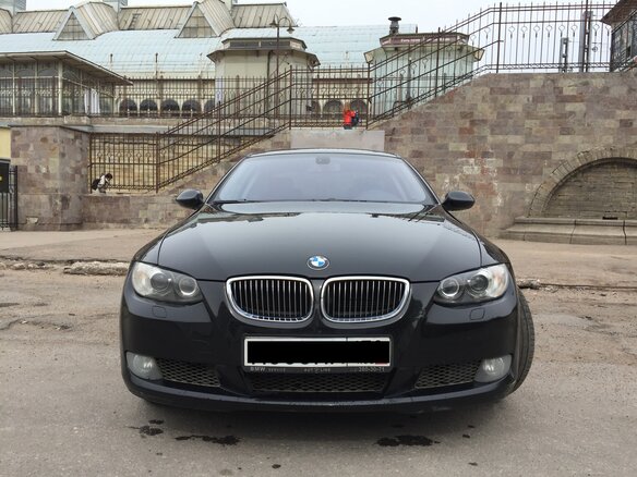 2008 BMW 3 серии 335i V (E90/E91/E92/E93), чёрный - вид 1