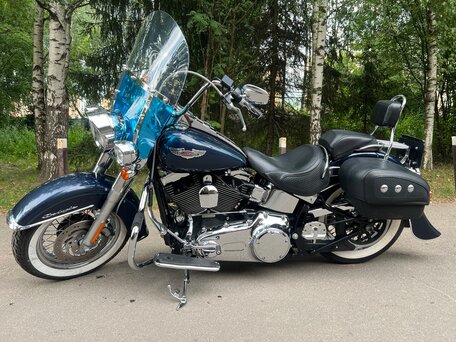 2008 Harley-Davidson Softail Deluxe, синий, 799000 рублей, вид 2