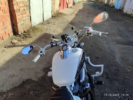 1999 Yamaha XVS400 Drag Star, белый, 355000 рублей, вид 4