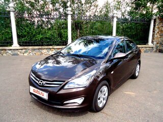 2016 Hyundai Solaris I Рестайлинг, коричневый, 945000 рублей, вид 1
