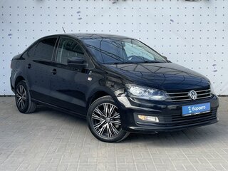 2018 Volkswagen Polo V Рестайлинг, чёрный, 1060000 рублей, вид 2