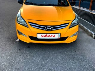 2014 Hyundai Solaris I, жёлтый, 425000 рублей, вид 1