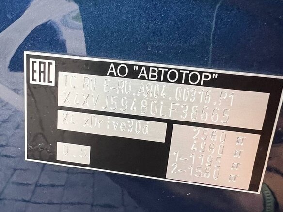 2019 BMW X4 30d II (G02), синий - вид 12