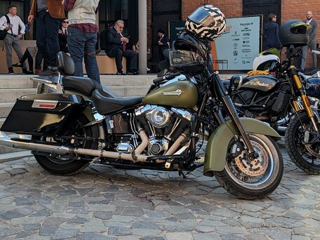 2006 Harley-Davidson Fat Boy, зелёный, 1000000 рублей, вид 1