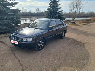 2007 Hyundai Accent ТагАЗ II, чёрный, 480000 рублей, вид 1