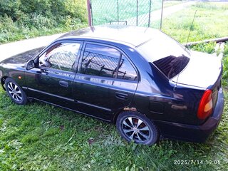 2005 Hyundai Accent ТагАЗ II, чёрный, 140000 рублей, вид 4