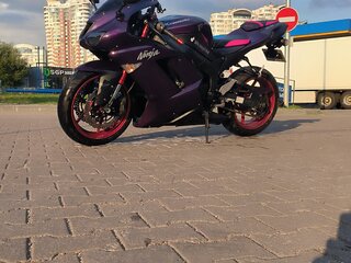 2007 Kawasaki ZX-6 Ninja, фиолетовый, 534901 рублей, вид 4